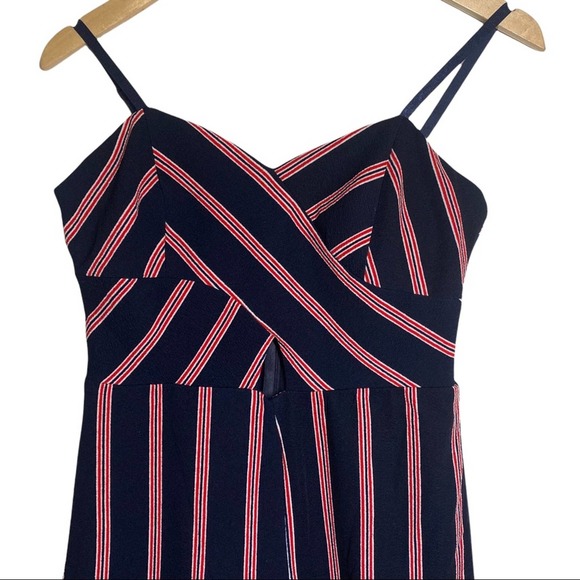 See you Monday striped cropped jumpsuit romper size small - Picture 3 of 10